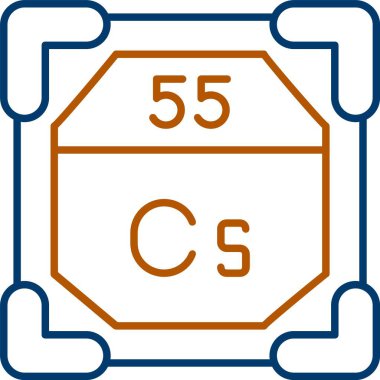 55 Sezyum Simgesi, Web Kullanımı için Basit Vektör İllüstrasyonu