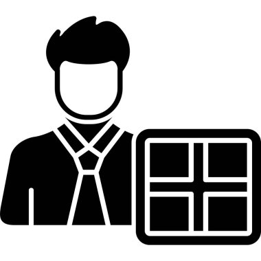 Evrak çantası vektörü olan iş adamı