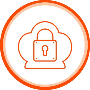 Web kullanımı için basit vektör illüstrasyonu asma kilit simgesi