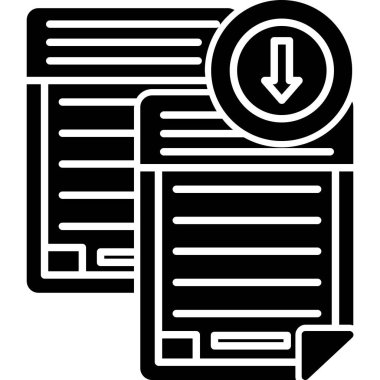 belge dosya simgesi, basit vektör illüstrasyonu