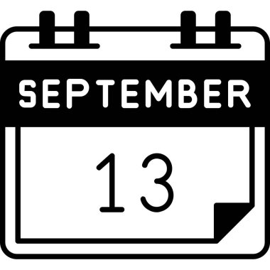 Kişisel takvimi olan bir illüstrasyon. 11 Eylül