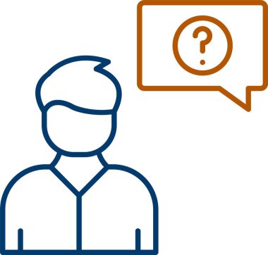 Web kullanımı için Soru Simgesi, Basit Vektör İllüstrasyonu