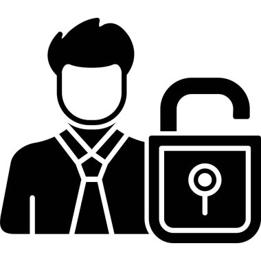 İş adamı simgesi sağlam stil