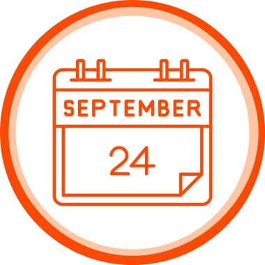 24 Eylül Simgesi, Web Kullanımı için Basit Vektör İllüstrasyonu