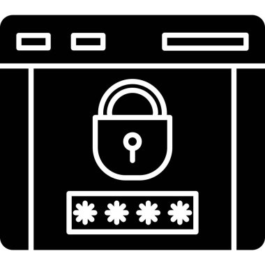 parola kilidi vektör simgesi