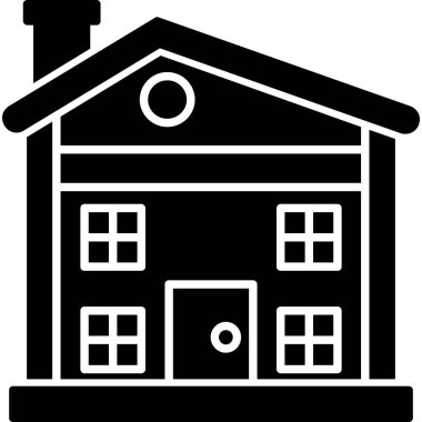 Eve. Web simgesi basit illüstrasyon