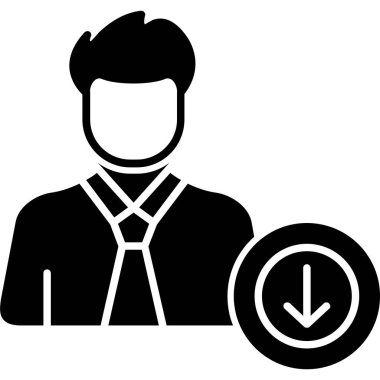 İş adamı simgesi vektör illüstrasyonu