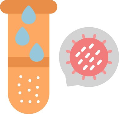 Antibakteriyel virüs simgesi düz renk vektörü