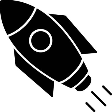 Roket. Web simgesi basit tasarım