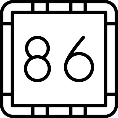 6 numaralı simge vektör illüstrasyonu