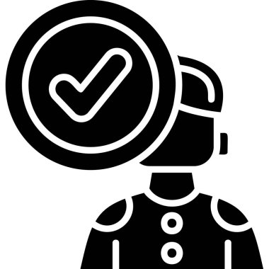 Avatar man simgesi, vektör illüstrasyonu