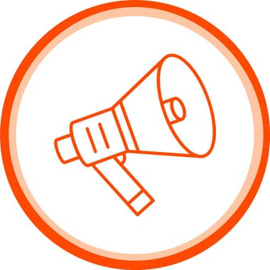 Web Kullanımı için Megafon Simgesi, Basit Vektör İllüstrasyonu