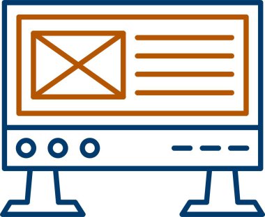 Web Kullanımı için E- posta Simgesi, Basit Vektör İllüstrasyonu