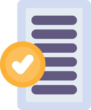 Kontrol listesi simgesi. Web için vektör simgelerinin özet çizimi