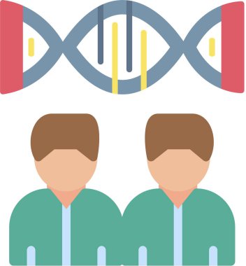DNA genetik araştırma simgesi - taslak biçimi