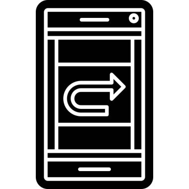 Akıllı telefon. Web simgesi basit illüstrasyon