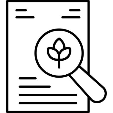 Ekoloji yaprağı ekoloji ikonu ana hat biçiminde