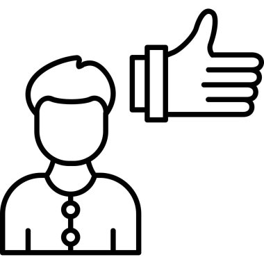 avatar iş adamı erkek simgesi ana hatlarda