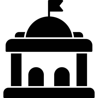 Bina. Web simgesi basit illüstrasyon