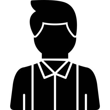 Gömlekli ve kravatlı adam, illüstrasyon, beyaz arka planda vektör.