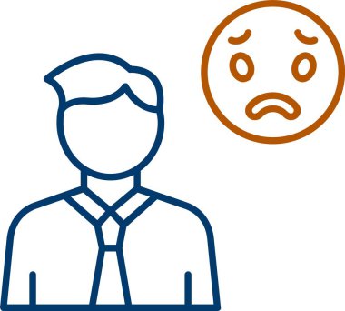 Web Kullanımı İçin Korku Simgesi, Basit Vektör İllüstrasyonu