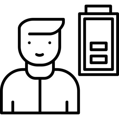 Pano simgesine sahip iş adamı, özet biçimi