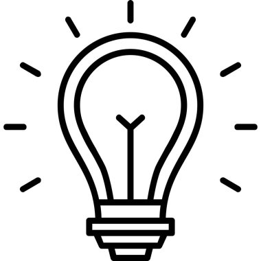 Taslak biçiminde fikir ampul simgesi