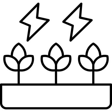 Bitki. Web simgesi basit illüstrasyon