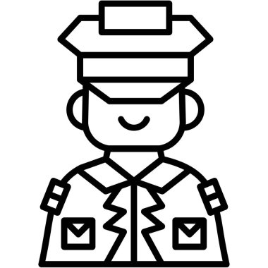 asker simgesi vektör illüstrasyonu