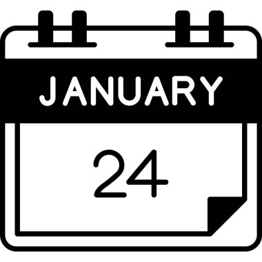 takvim glyph vektör simgesi tasarımı