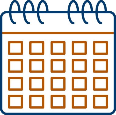 Web Kullanımı için Takvim Simgesi, Basit Vektör İllüstrasyonu