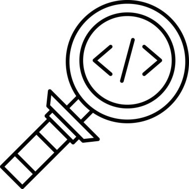 Kodlama arama büyüteç simgesi