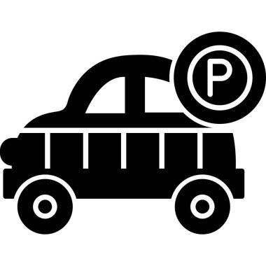 park aracı simgesi, basit biçim