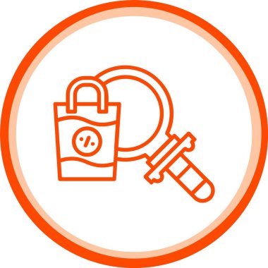 Büyütücü Cam Simgesi, Web Kullanımı için Basit Vektör İllüstrasyonu