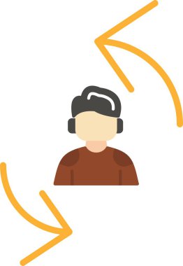 kulaklık düz simge vektör çizimi