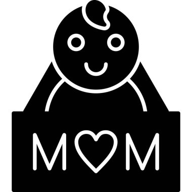 Anneciğim. Web simgesi basit illüstrasyon