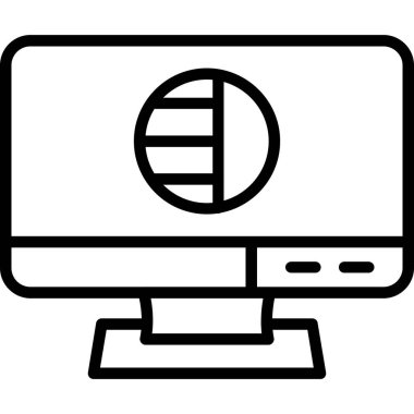 Bilgisayarlı ekranı izle, internet ağının simgesi