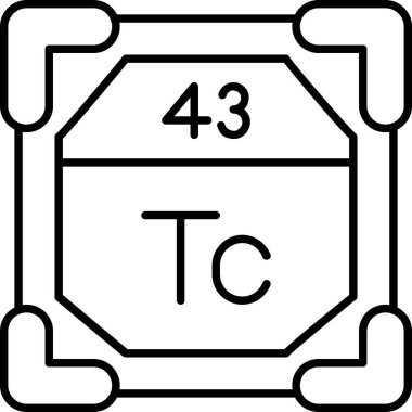 Kimyasal simge vektör çizimi