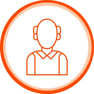 Yaşlı Adam Simgesi, Web Kullanımı için Basit Vektör İllüstrasyonu
