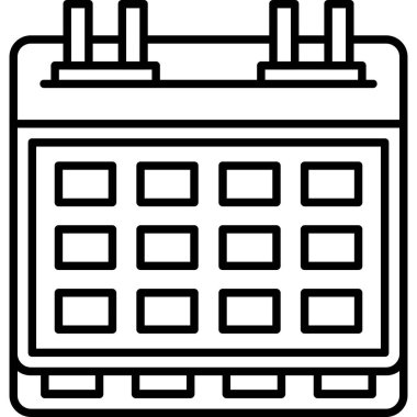 Takvim olay günü simgesi ana hat biçiminde