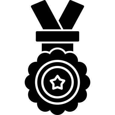 Madalya ödülü simgesi, basit vektör tasarımı