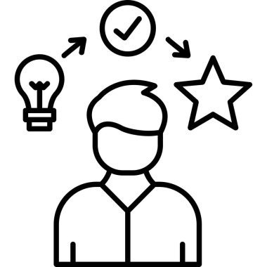 İnsan simgesinin vektör illüstrasyonu