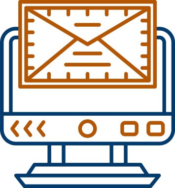 Web Kullanımı için E- posta Simgesi, Basit Vektör İllüstrasyonu