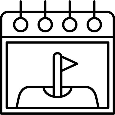 takvim tarihi simgesi ana hat biçiminde