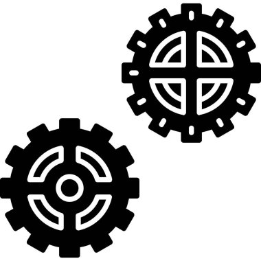 Dişliler. Web simgesi basit illüstrasyon