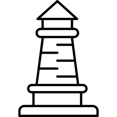 deniz feneri vektör simgesi, Web kullanımı için Basit Vektör İllüstrasyonu