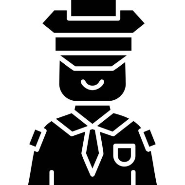 Vektör illüstrasyonunda subay simgesi