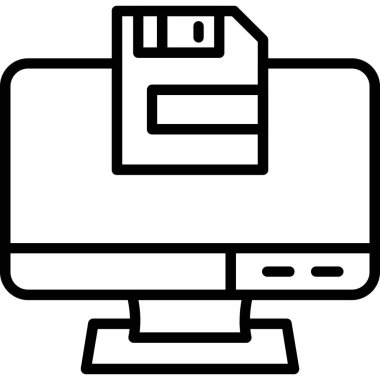 Bilgisayar. Web simgesi basit tasarım