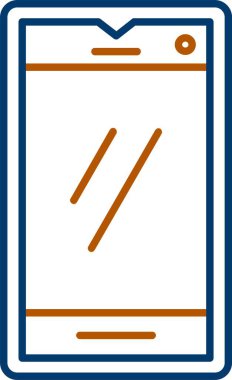 Smartphone Simgesi, Web Kullanımı için Basit Vektör İllüstrasyonu