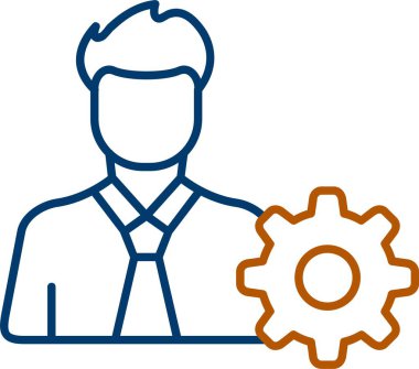 Web Kullanımı için Kullanıcı Ayarlama Simgesi, Basit Vektör İllüstrasyonu